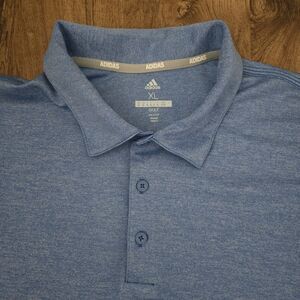 Adidas Golf Polo RN88387 Mens XL Heather Blue‎ Short Sleeve Performance